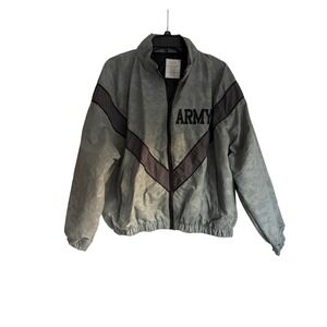 US Army IPFU Training Jacket Digital ACU Camo Windbreaker Medium Short